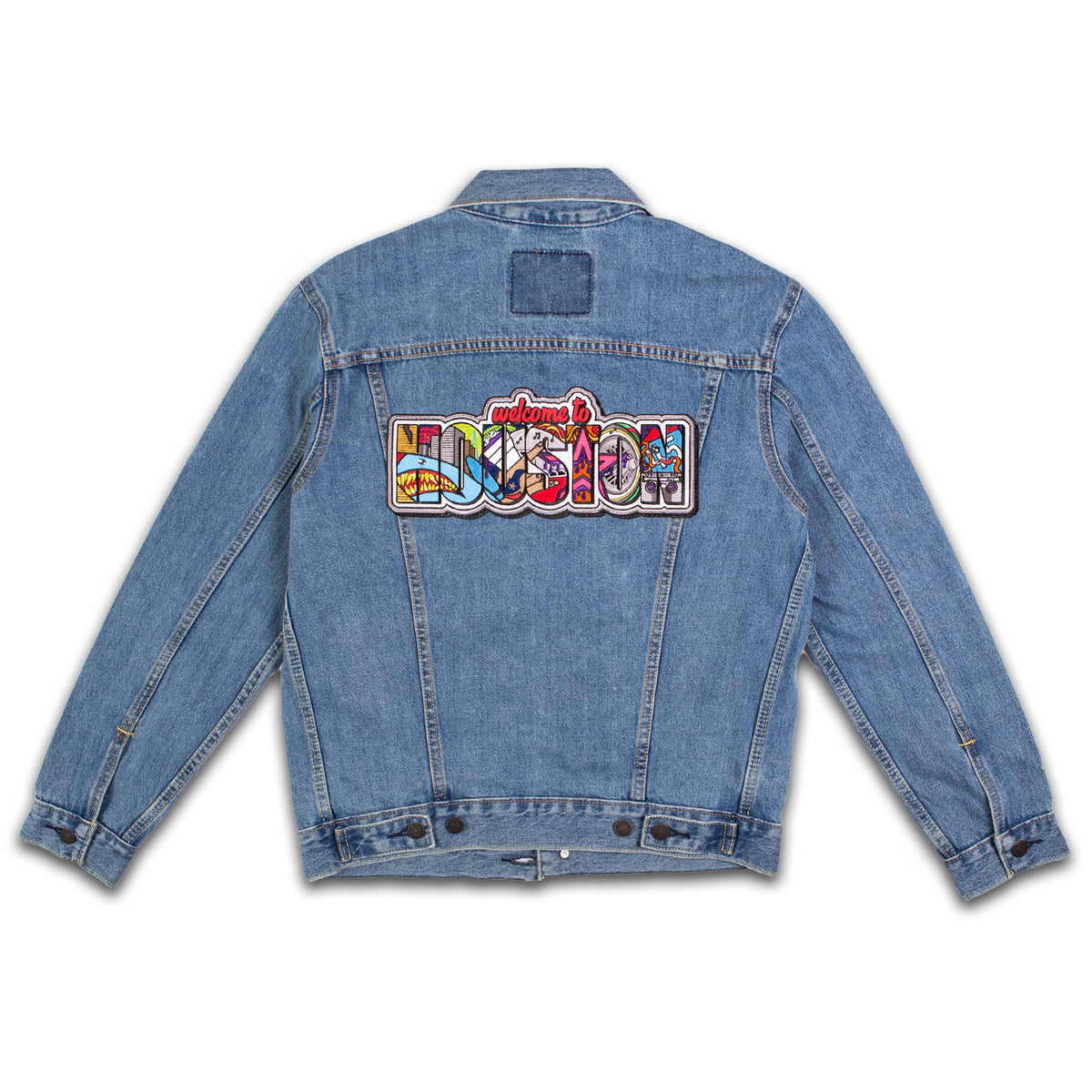 Welcome To Houston Denim Jean Jacket