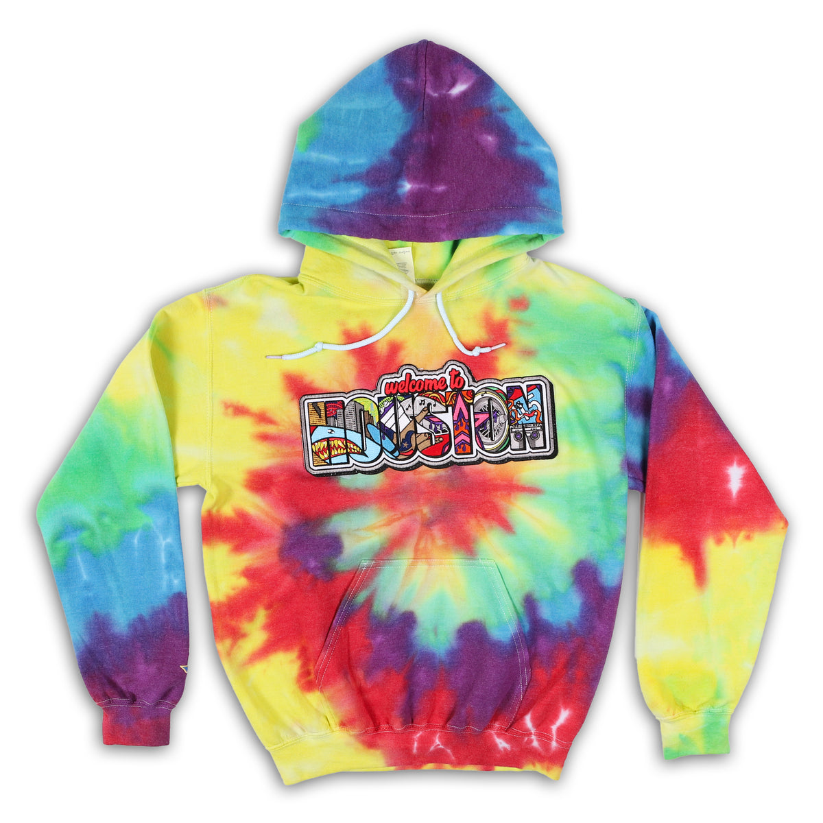 Welcome To Houston Tie Dye Hoodie V1 – Welcome To Apparel